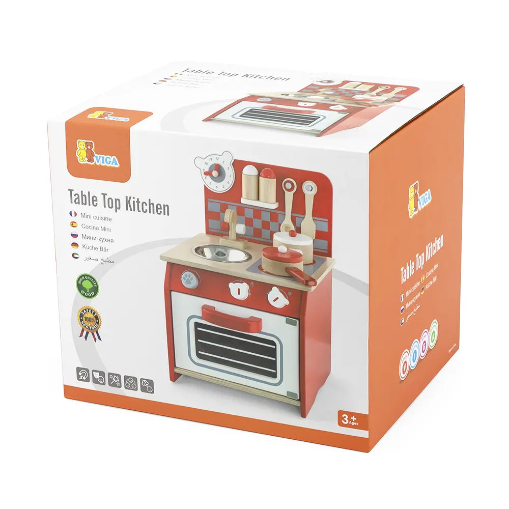 Viga Toys Cuisine de Table avec Ustensiles 3A+