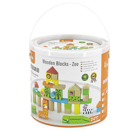 Viga Toys Blocs de Construction Zoo 2A+ - 50 Pièces