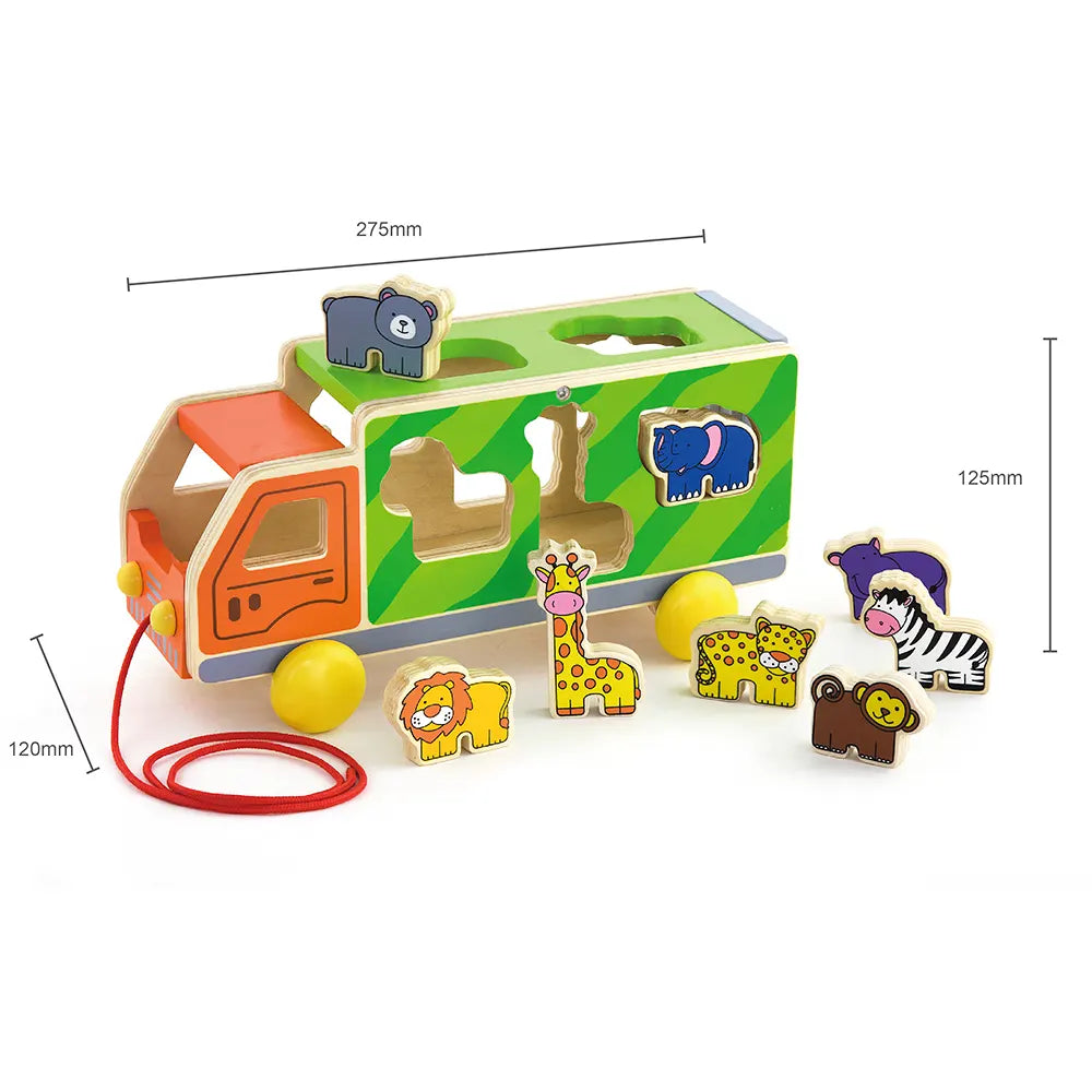 Viga Toys Camion d'Animaux à Tirer 18M+