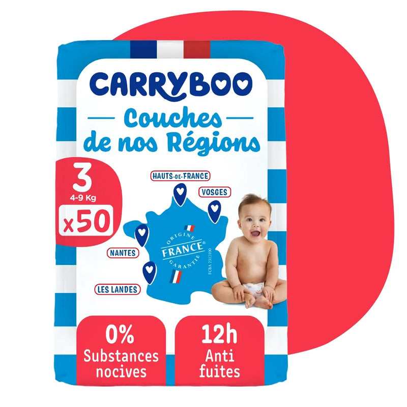 Pañales Carryboo de Nuestras Regiones Talla 3 (4-9kg) - 50 Unidades