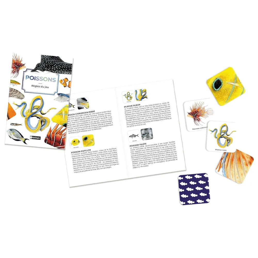 Mémo des Poissons – Jeu de Mémoire Éducatif - 3A+