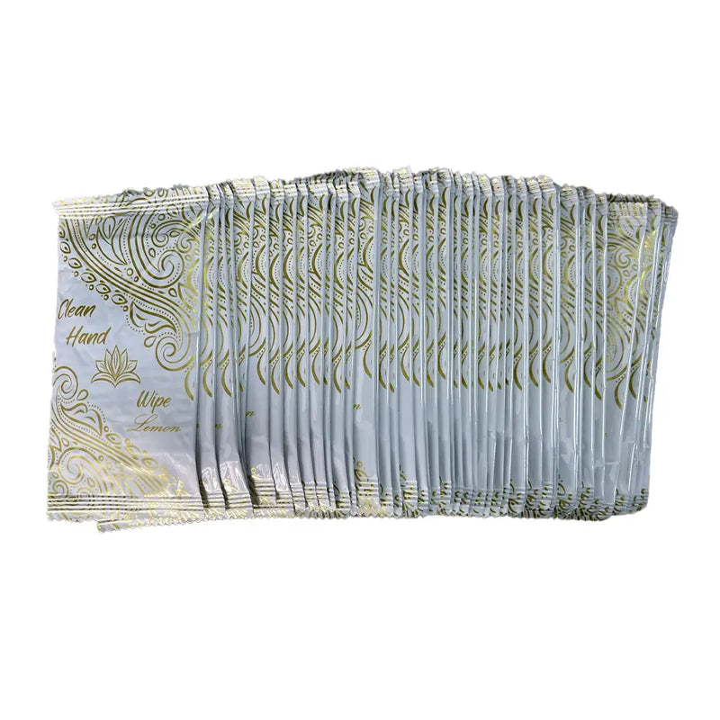 Paquete de 50 toallitas de manos individuales - Aroma a limón