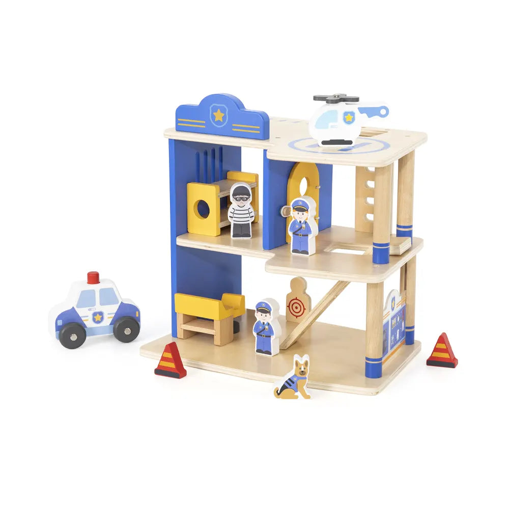 فيغا تويز مركز شرطة خشبي مع إكسسوارات – +3 سنوات