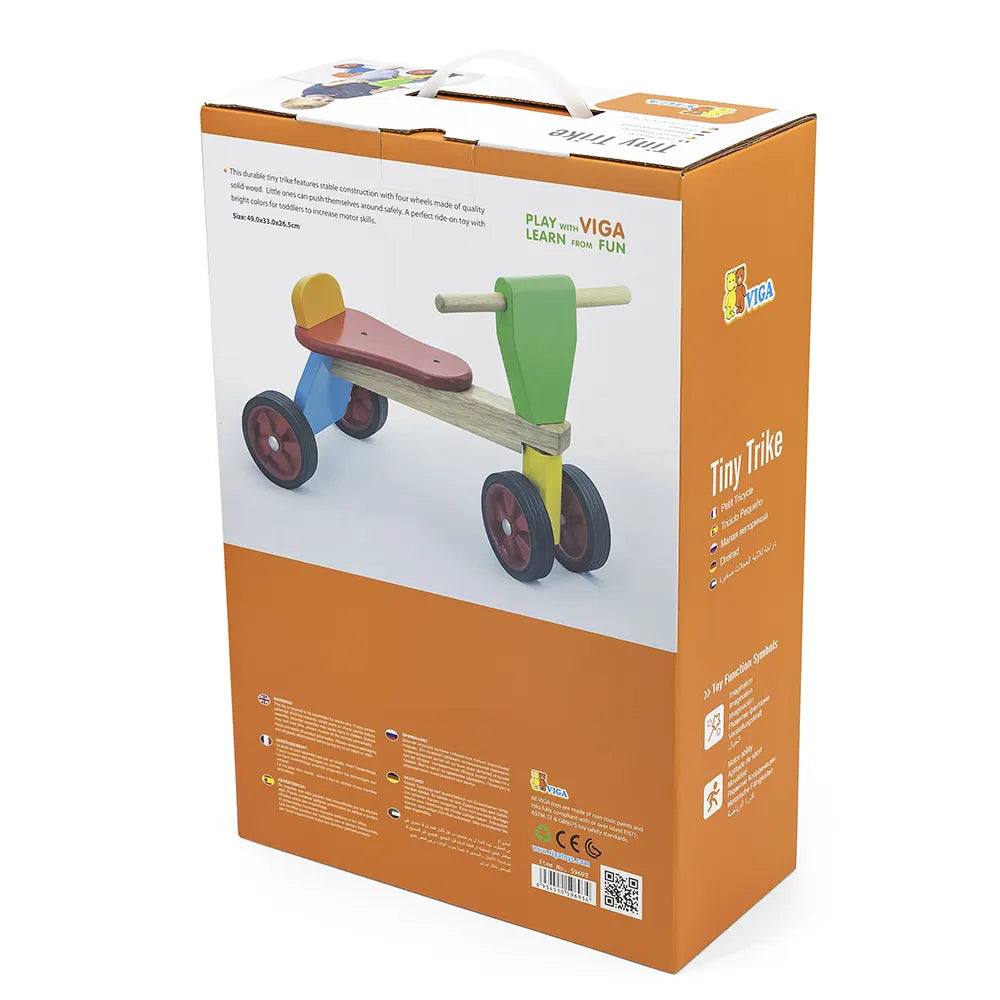 Viga Toys Petit Tricycle en Bois 18M+