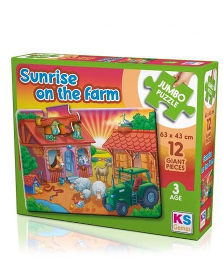 KS Jumbo Puzzle 12 - Sunrise On The Farm