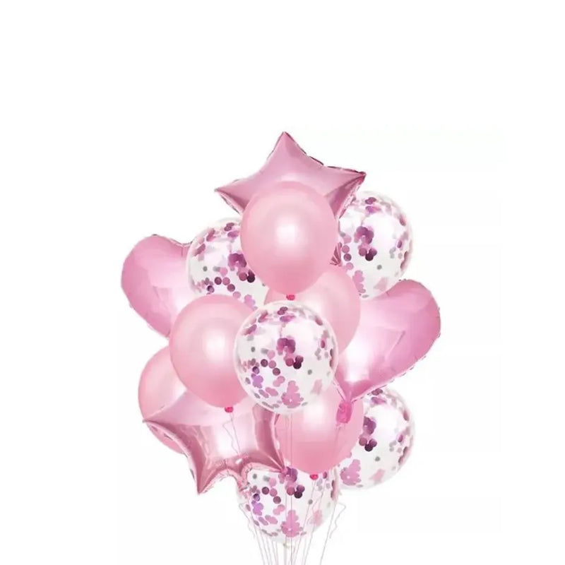 Pack 14 Globos de Fiesta - Rosa