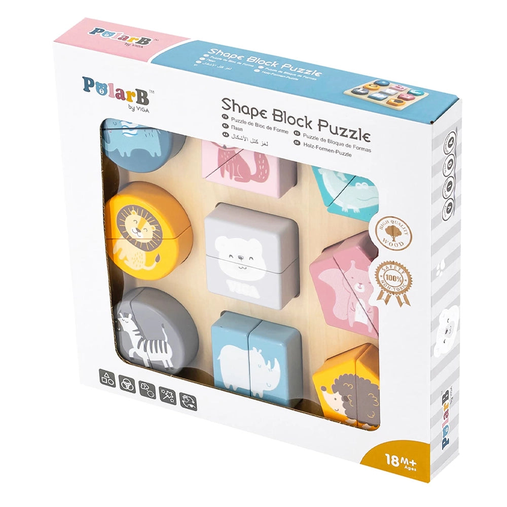 Viga Toys PolarB Puzzle de Blocs de Formes 18M+
