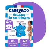 Carryboo de nos Régions Couches Écologiques Taille 4+ (9-20kg) - 42 Unités