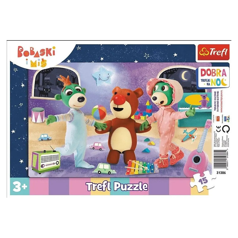 Trefl Puzzle La famille Treflik Il est Temps de Dormir 15 Pièces - 3A+