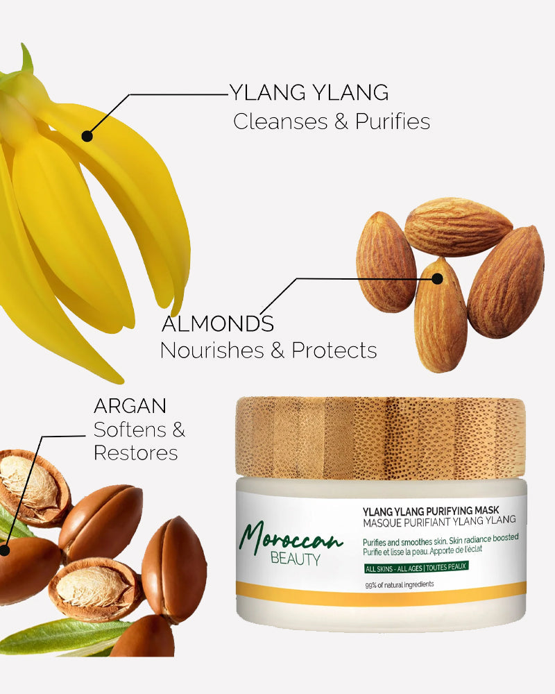 Moroccan Beauty Masque Purifiant Ylang Ylang Purifie et Illumine - 50ml