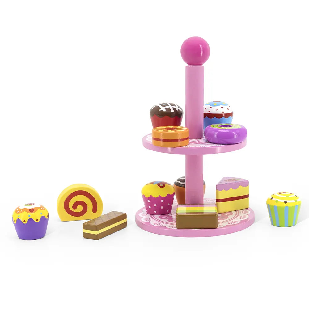 Viga Toys Mini Cakes avec Présentoir 18M+