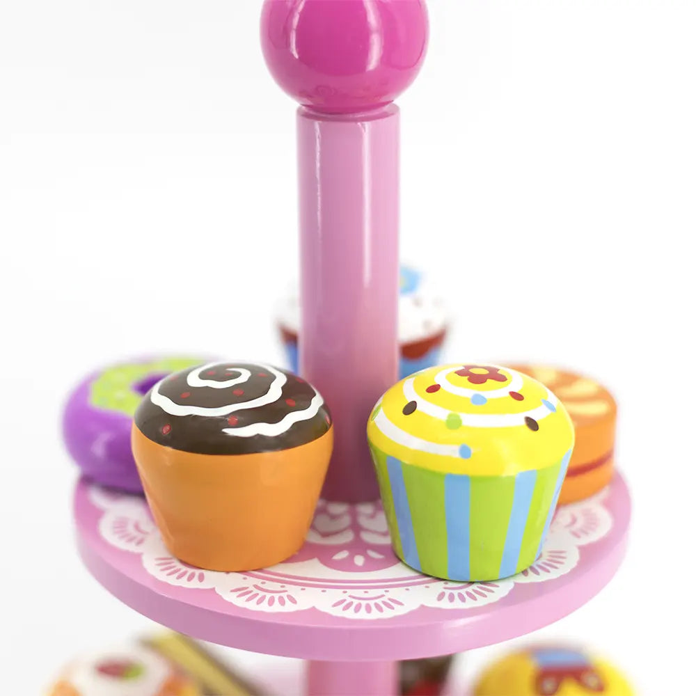 Viga Toys Mini Cakes avec Présentoir 18M+