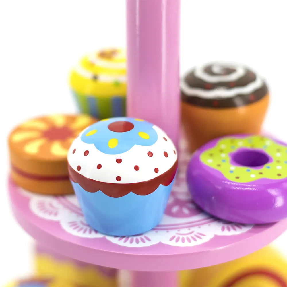 Viga Toys Mini Cakes avec Présentoir 18M+