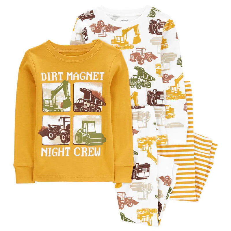 Pyjama 4 Pièces en Coton Bébé Carter's - Jaune