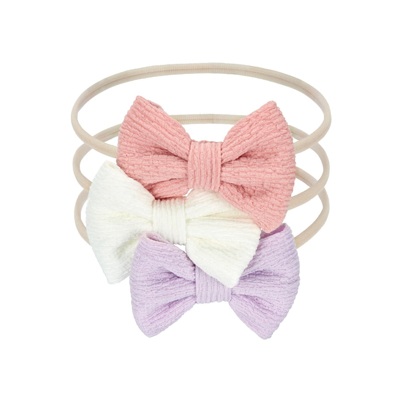 Baby 3-Pack Gauze Headwraps Carter's - Pink & White & Mauve