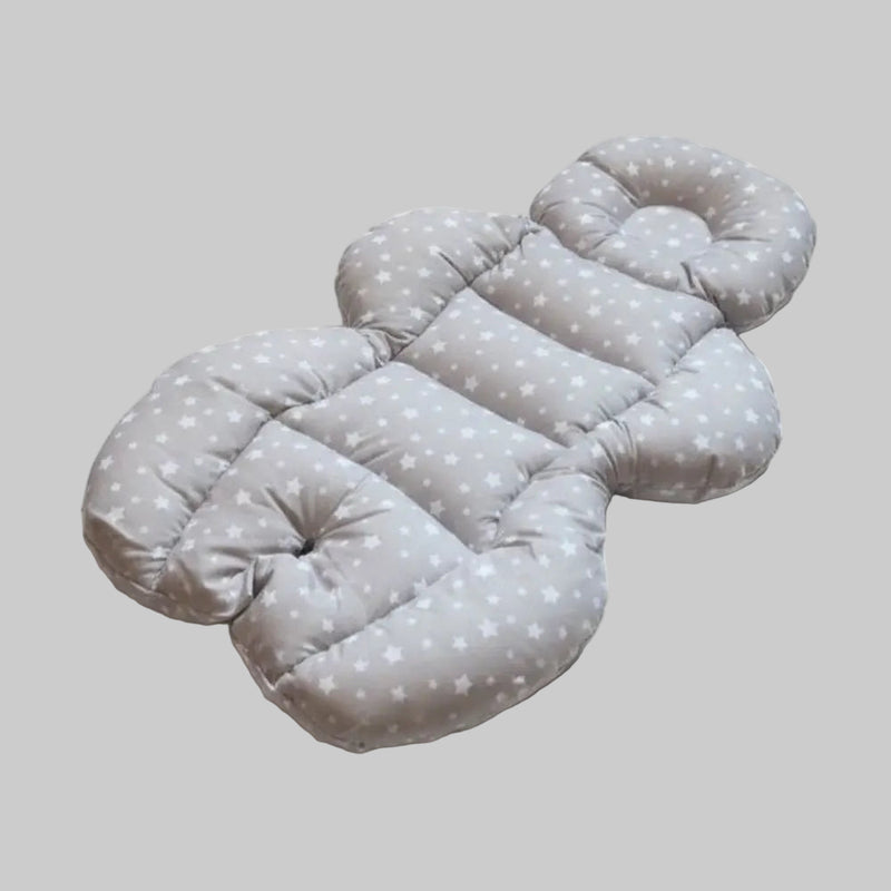 Cojín para Cochecito - Estrellas Blancas sobre Beige