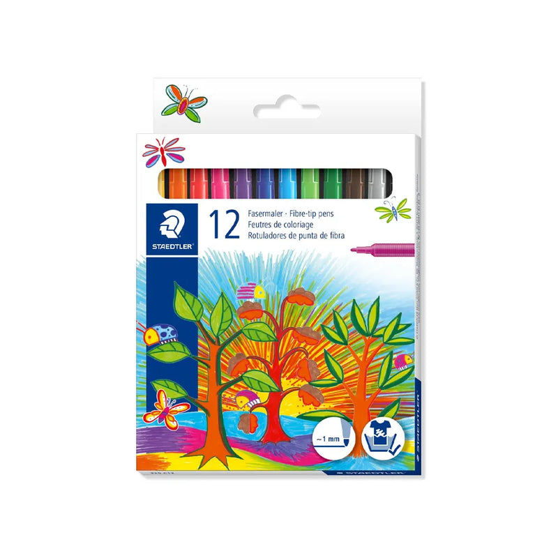 Staedtler Set of 12 Fine-Tipped Felt Pens 325 C12