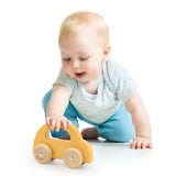 Viga Toys PolarB Voiture à Poussr en Bois 6M+ - Jaune