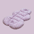 Stroller Cushion - White Stars on Candy Pink