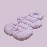 Stroller Cushion - White Stars on Candy Pink