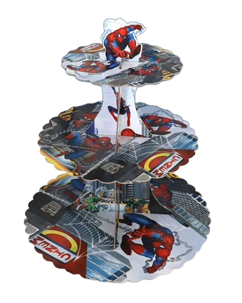 Support à Gâteaux en Papier Pliable - Spider Man