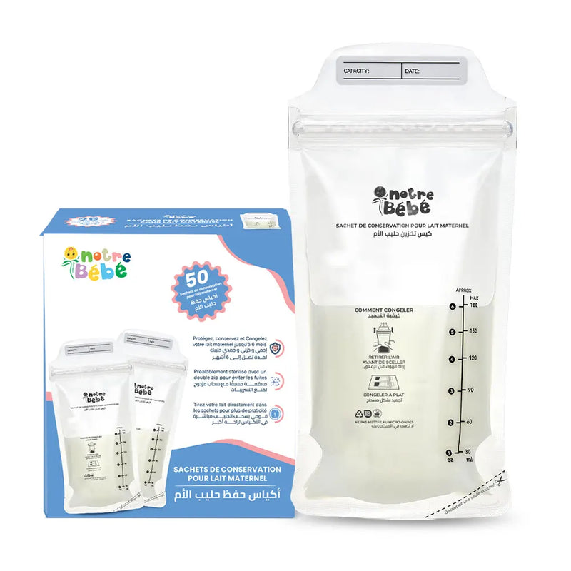 Notre-Bébé – 50 Breast Milk Storage Bags