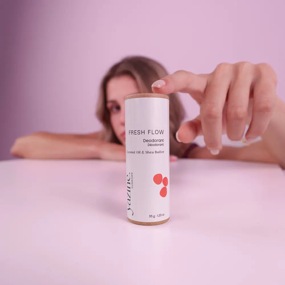 Yazine Déodorant Naturel Au The Vert & Musc Blanc - 35g