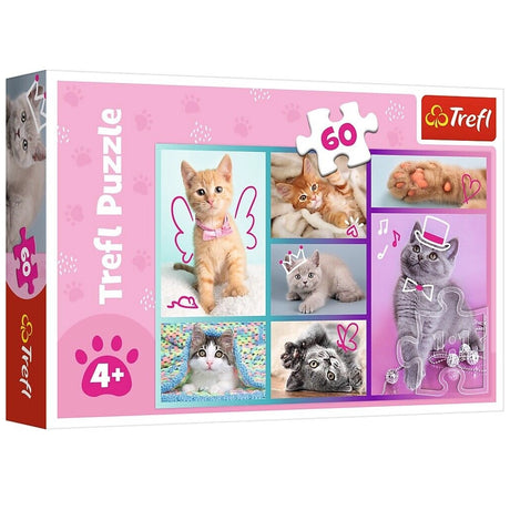 Trefl Puzzle Cute Cats 60 Pièces 4A+