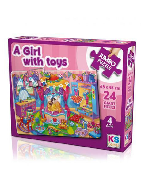 KS Jumbo Puzzle 24 - A Girl With Toys