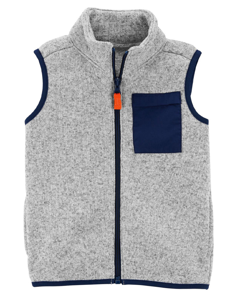 Gilet Sherpa Zippé Carter's - Gris