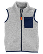 Gilet Sherpa Zippé Carter's - Gris