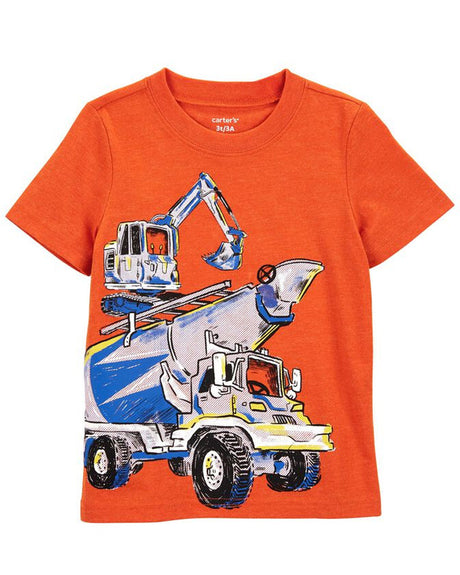 T-shirt en Jersey de Construction Bébé Carter's - Orange
