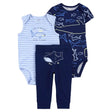 Ensemble de 3 Pièces Carter's - Baleine Bleu