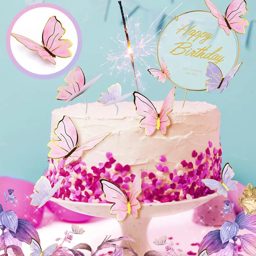 76 Pièces Papillon Decoration Gateau Papillon Cupcake Toppers Happy Birthday Décorations de Gâteau Papillo FIGURINE DECOR DE GATEAU - Maison 76 Pièces Papillon Decoration Gateau Papillon Cupcake Toppers Happy Birthday Décorations de Gâteau Papillo FIGURINE DECOR DE GATEAU - Maison