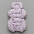 Stroller Cushion - White Stars on Pink