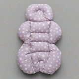 Coussin de Poussette - Étoiles Blanc sur Rose