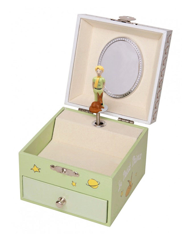 Trousselier Phosphorescent Cube Music Box Little Prince - Green