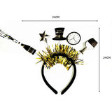 Bandeau cheveux Happy New Year avec 5 charms - vue 4