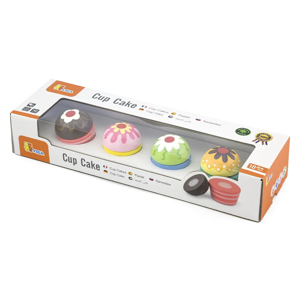 Viga Toys Ensemble de 4 Cup Cake 18M+