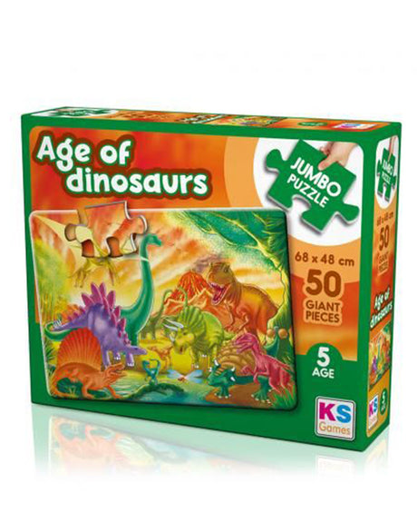 KS Jumbo Puzzle 50 - The Age Of Dinosaurs