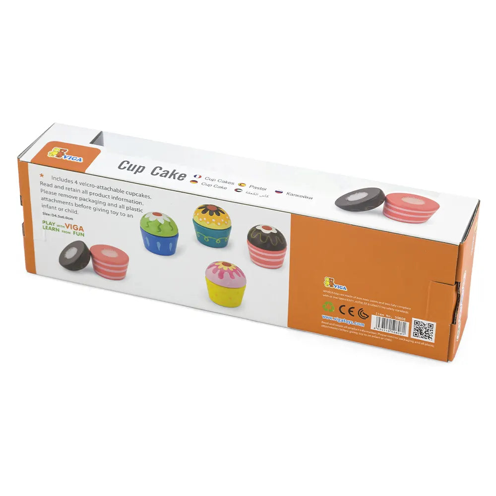 Viga Toys Ensemble de 4 Cup Cake 18M+