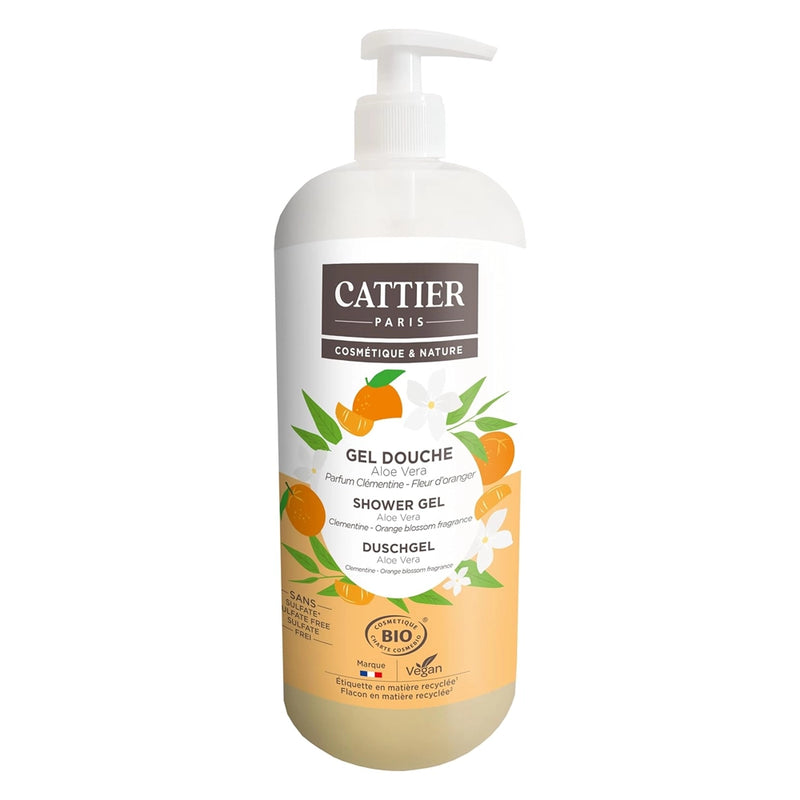 Cattier Sulfate-Free Shower Gel Clementine & Orange Blossom Fragrance - 1L