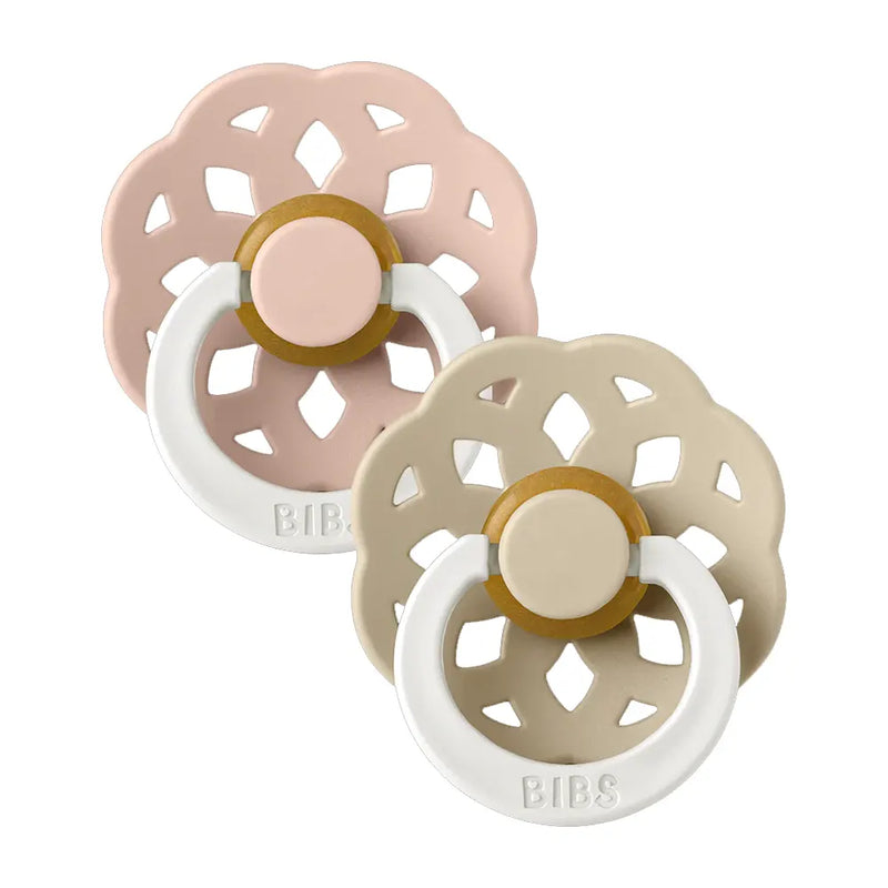 BIBS Juego de 2 piruletas redondas Bohemian Night – Rubor/Vainilla – GLOW