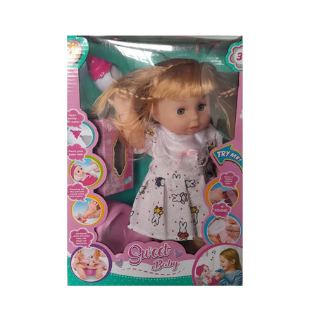 Muñeca Sweet Baby 33 cm con accesorios - 3A+