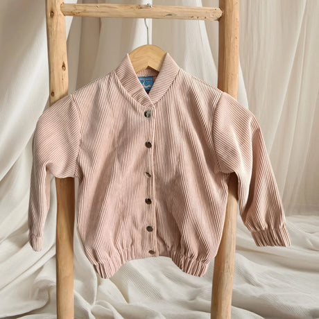 Baby Bulle Veste Bomber en Velours - Rose Pâle