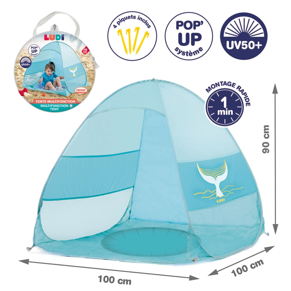 Piscina emergente multifunción Ludi con carpa anti-UV