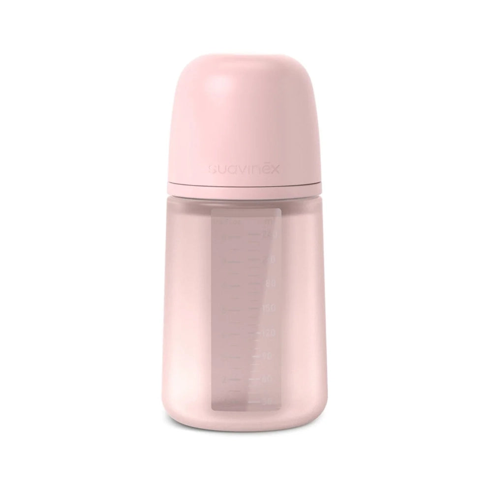 Suavinex Biberon en Silicone Débit Moyen 240ml - Rose