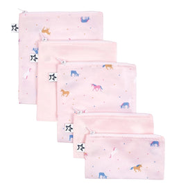 Tiny Twinkle Lot de 5 Sacs à Collation Réutilisables - Licorne