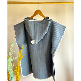 Baby Bulle Ponchos de Bain Double - Gris Foncé