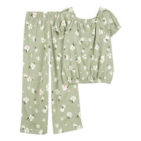 كارترز توب وسروال واسع للبنات - مزهر